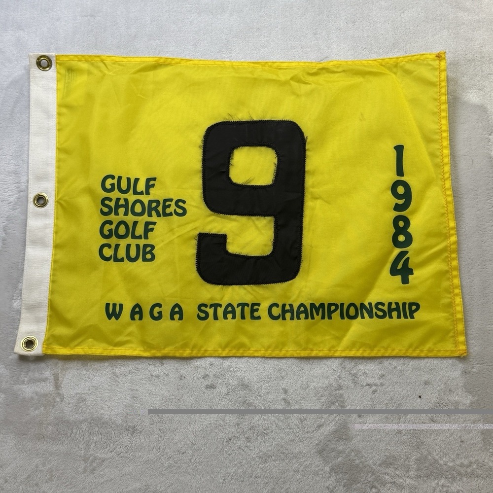 Vintage 1984 WAGA State Championship Golf Pin Flag Gulf‎ Shores Golf Club